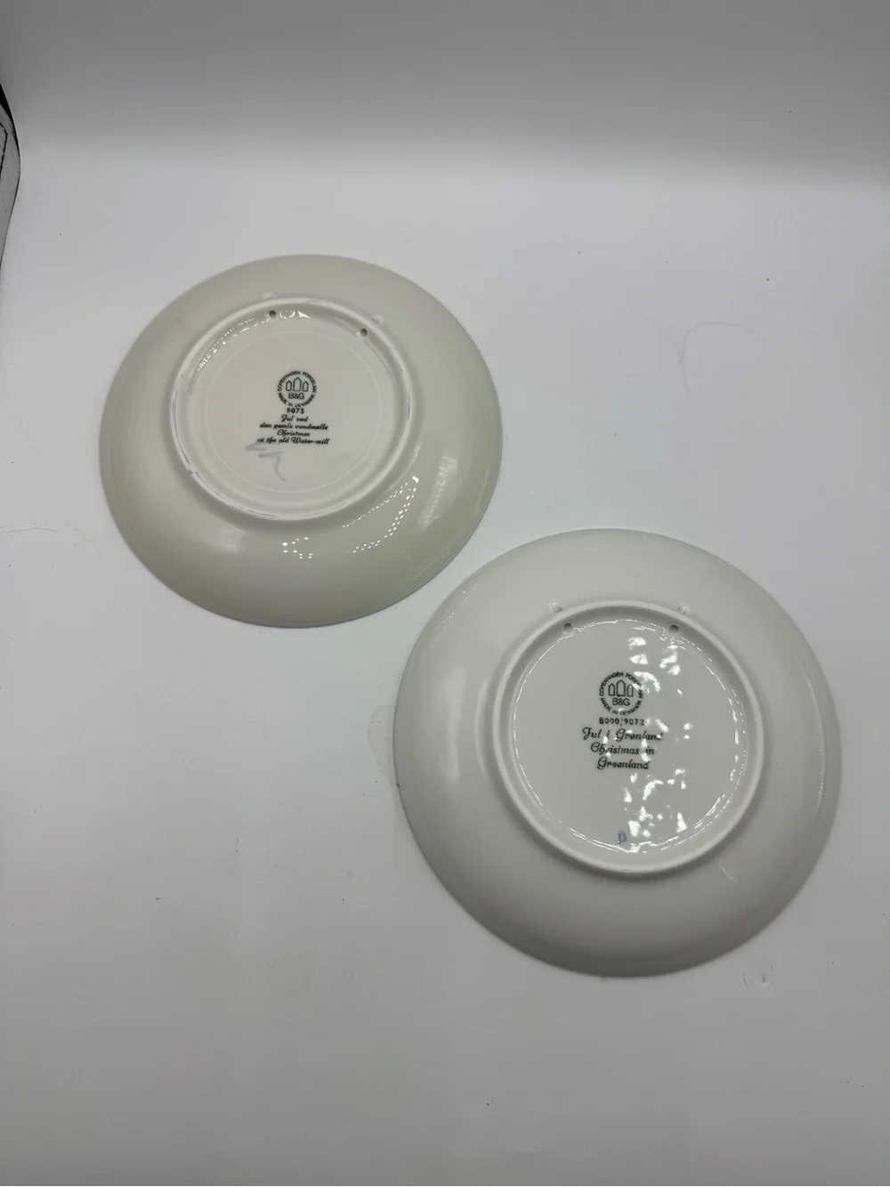 Lot Of 2 Bing & Grondahl (B & G) Annual Winter Christmas Plates ~ 1972, 1975